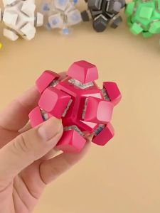 12 Keys Magic Ball Fidget Keychain DIY Keyboard Keycap Finger Keyboard Cap Pass The Time Relief Stress Clicker Toy Adult