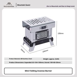 Mountainhiker Portable Stainless Steel Vintage Camping Incense Burner & Mosquito Repellent - Foldable indoor/outdoor tabletop de