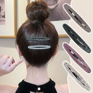 กิ๊บติดผมไรน์สโตนที่หนีบผมกิ๊บคริสตัลเกาหลีที่ติดผมสำหรับเด็กผู้หญิงแวววาวแบบใหม่