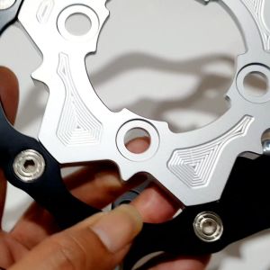 PIRINGAN CAKRAM DEPAN LEBAR 260MM VIETNAM + BREKET COPY GALFER MOTOR BEAT/VARIO/GENIO/SCOOPY/SPACY