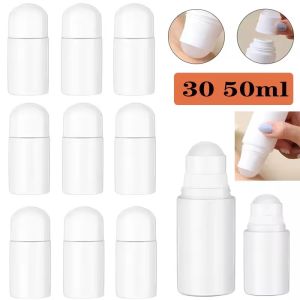 30ml 50ml Refillable Roll On Bottles Leak Proof DIY Deodorant Containers for Essential Oil Perfumes Balms
