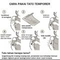 Promo (10 pcs ) Seni Tato Temporer Tahan Air seri A Tulisan Inggris KECIL random Acak Tattoo Temporary 3D. 
