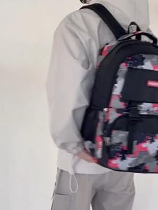 Kid Children Student School Bag Backpack Beg Sekolah Camo Army Style Student Backpack Nylon Large Capacity Backpacks