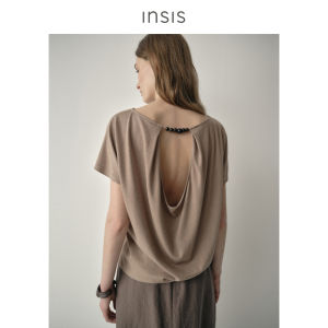 INSIS FEMME | Resort Beaded Backless T-Shirt