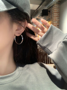 Trendy Minimalist Luxury Earrings for Fashionable Women Alloy Silver Gold Plated Korean Style Fresh out New Jewelry Accessories