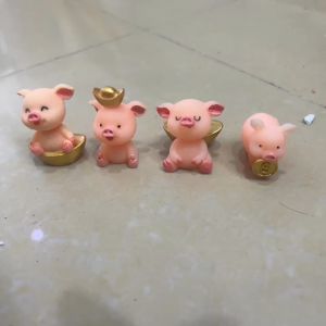 Mô hình Tiểu Cảnh Heo Đồng Tiền Trang Trí Terrarium Sen Đá Xương Rồng Charm slime