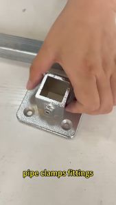 AMAZO ข้อต่อฐานเสา ข้อต่อท่อ ชนิดสวมล็อค ข้อต่อเหล็กกล่อง ขนาด 1 นิ้ว/25x25mm