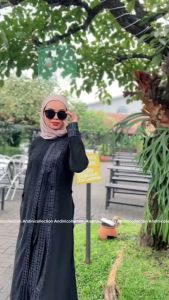 Gamis Abaya Turki Amarta 303 Wanita Terbaru Hitam Andinicollection