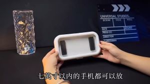 Shower Phone Holder - Wall Mounted Cellphone Holder Stand Waterproof Box Anti-fog High-sensitivity 360°rotation