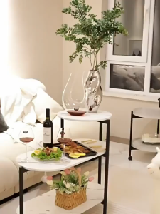 Meja Nakas Meja Minimalis Bufet Marmer Kemewahan Ringan Meja Ruang Tamu Tempat Tidur Meja Tamu Meja Kopi