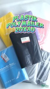 Plastik Polymailer 20x30 cm isi 100 pcs Packing Online Shop Hitam Silver Pink Kuning Ungu Biru Kantong Lem Seal Amplop 20 x 30