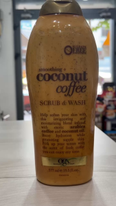 Sữa tắm và tẩy tế bào chết OGX Coconut Coffee 577ml