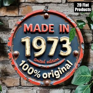 CIFbuy | Vintage 1973 Metal Tin Sign Retro 70s Wall Art Bar Pub Garage Decor