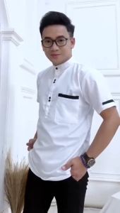 Baju Koko Kurta Lengan Pendek Matt Katun Adem Tebal Terlaris