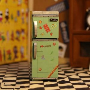 Blok Bangunan Mainan Puzzle Kulkas TV Vintage Mainan Teka-teki Barang Nostalgia Dekorasi Kreatif Mini Mainan Teka-teki 578 pcs