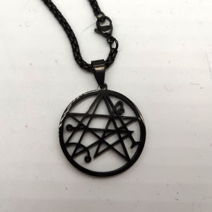 Black Metal Skull Pendant Necklace Cthulhu Role-playing Game Accessories Vintage Titanium Steel Couple Jewelry