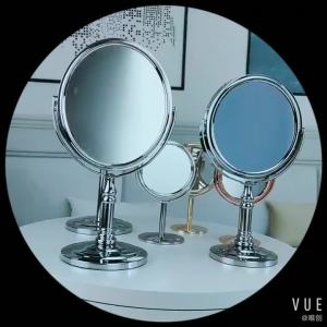 Flip Double-Sided Table Top Makeup Mirror 2x Magnification