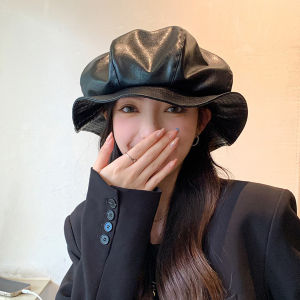 Women Cloud Beret Hat Korean Style Wrinkle Design Irregular Brim Spring Autumn Casual Fashion Headwear