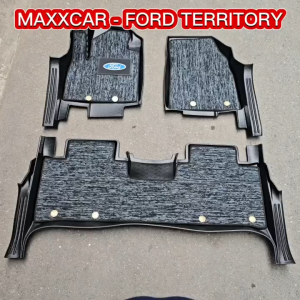 FULL BỘ TERRITORY: Thảm lót sàn + rối + lót cốp MAXXCAR nhựa TPE đúc 5D xe FORD TERRITORY 2022+