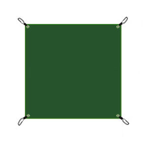 2.2x2.2m Camping Mat Tactical Awning Mat Army Green Tent Tarp Multipurpose 210D Waterproof Oxford Tarp Multifunctional Camp Mats