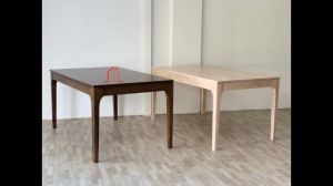 Gf Lux 5ft/150cm solid rubber wood dining table/ meja makan/ dining table