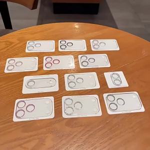 Bling Color CD Pattern Camera Lens Protector For iPhone 18 Pro 17 16 15 14 Pro Max Transparent Clear Tempered Glass Anti-scratch