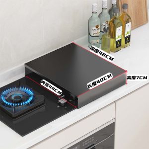 แผ่นคลุมเตาแก๊สไมโครเวฟแบบสแตนเลสสตีล ชั้นวางของในครัว แผ่นคลุมเตาแก๊สธรรมชาติ ชั้นวางของ แผ่นคลุมเตาแก๊ส