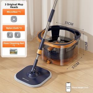 Homettler | No-Hand Wash Easy Clean Dry and Wet Use Mop 2025 New Edition