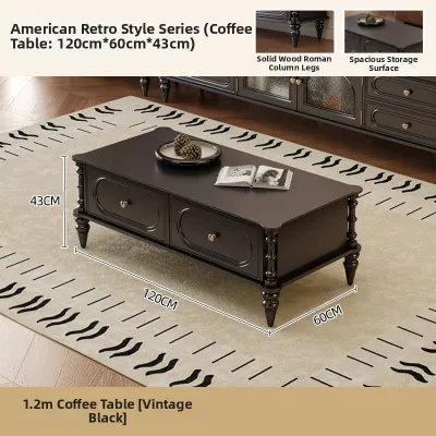 YANGYING | Black High-Style Retro TV Cabinet