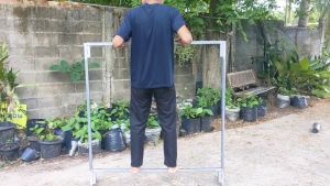 เหล็ก 1 นิ้ว ทน แข็งแรง ราวตากผ้าถอดประกอบได้ ราวแขวนเสื้อเหล็กกัลวาไนซ์ ราวผ้าตลาดนัด เหล็กกันสนิม MT074