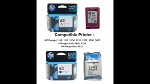 HP 63 100% Original Ink Advantage Cartridge For HP Deskjet 1110 1112 2130 2131 2132 3630 3632. HP Envy 4520 4522. HP Officejet 3830 4650 5220.