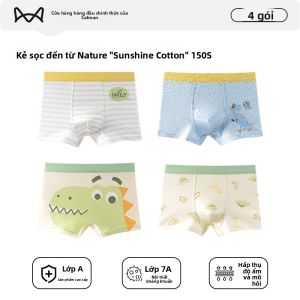 Quần lót trẻ em MiiOW Catman bằng cotton ôm vừa vặn thoải mái