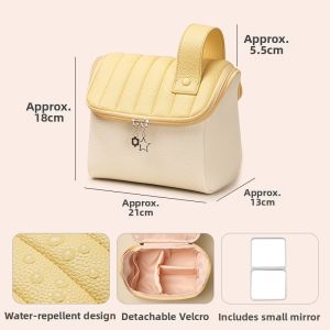 Upright Large Capacity Premium Portable Travel Compartmentalized Cosmetic Bag