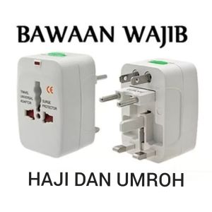 Colokan Kaki Tiga Universal Travel Adaptor Perlengkapan Haji Dan Umroh