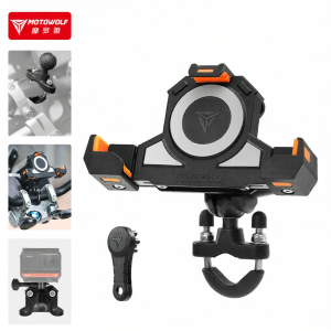 Motowolf | Wireless Charging Anti-Shake Motorcycle Phone Holder