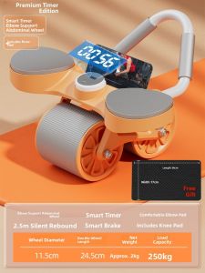 KDST | Automatic Rebound Ab Roller for Abdomen Fat Reduction Double Wheel Elbow Support