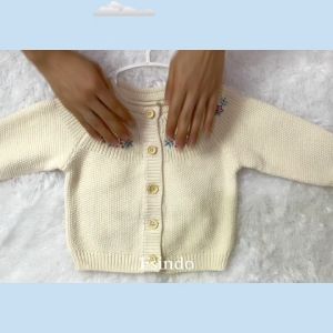 Cardigan Outer Bayi Motif Flower/ Cardigan Rajut Tebal CG FELICE/ Outer Anak Premium
