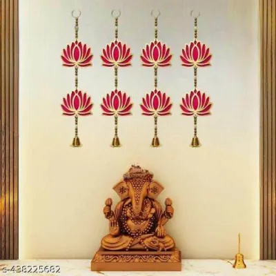 Colourful Hanging Lotus Garland for Home Office Temple Wedding and Party Diwali Ganpati Decoration