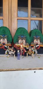 miniatur tugu reog Ponorogo tugu silat ganongan warok jathil