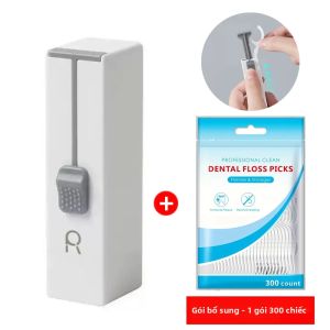 Hộp Chỉ Nha Khoa Tự Động Bật Lên Mini Có Thể Nạp Lại Dụng Cụ Vệ Sinh Kẽ Răng Cần Thiết Cho Du Lịch - 1 Chiếc