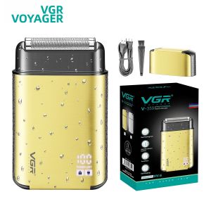 VGR | Máy Cạo Râu Điện VGR V-359 Dành Cho Nam Lưỡi Dao Dao Động Thân Kim Loại Có Thể Rửa Được Cạo Ướt/khô Thông Minh Tích Hợp Chức Năng Tỉa.
