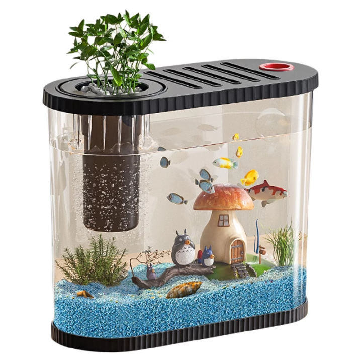 Curated visual reference: Picture Idea: Kuoting Small Desktop Aquarium With Integrated Filtration And