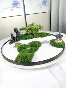 New Hotel round Table Centerpiece Artificial Plant Mountain Chinese Style round Table Flower Restaurant Dining Table Decor