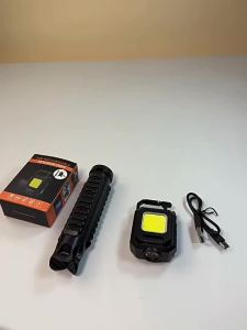 XIWANGFIRE | COB Keychain Work Light with Dual Light Source 5Mode Rechargeable High Lumens Portable LED Light for Camping Hiking Running