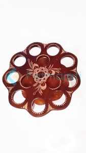 MD2H- Blora Tempat Aqua Gelas mawar Kayu Jati Asli isi 12