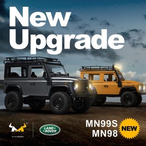 MN99S MN98 1:12 Full Proportion RC Car 4WD Crawler RTR 2.4G 4WD D90 Defender Pickup Climbing Off-road Truck Remote Control Car Boys Toys