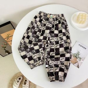 Casual Printed Cartoon Childrens Long Pants Autumn Winter Kids Fashion Polyester Fiber Comfortable Leisure Sweatpants