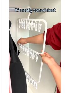 Multi Layers Baby Hanger with Clip Baby Kids Clothes Hanger Socks Rack 3 Tier Drying Rack