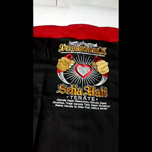Hem Warga PSHT Kemeja Full Bordir Keren Bahan Nagata Drill Persaudaraan Sedia Hati Terate