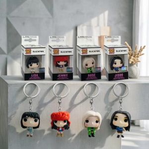 Original Box Kpop Blackpink Keychain YG Entertainment Jennie Lisa Rosé Jisoo Figurine Dolls Collection Pendant Girls Gift